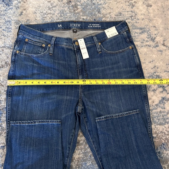 J crew 9" vintage slim-straight jean in color Wakeman wash brand new size 34 - Picture 13 of 14